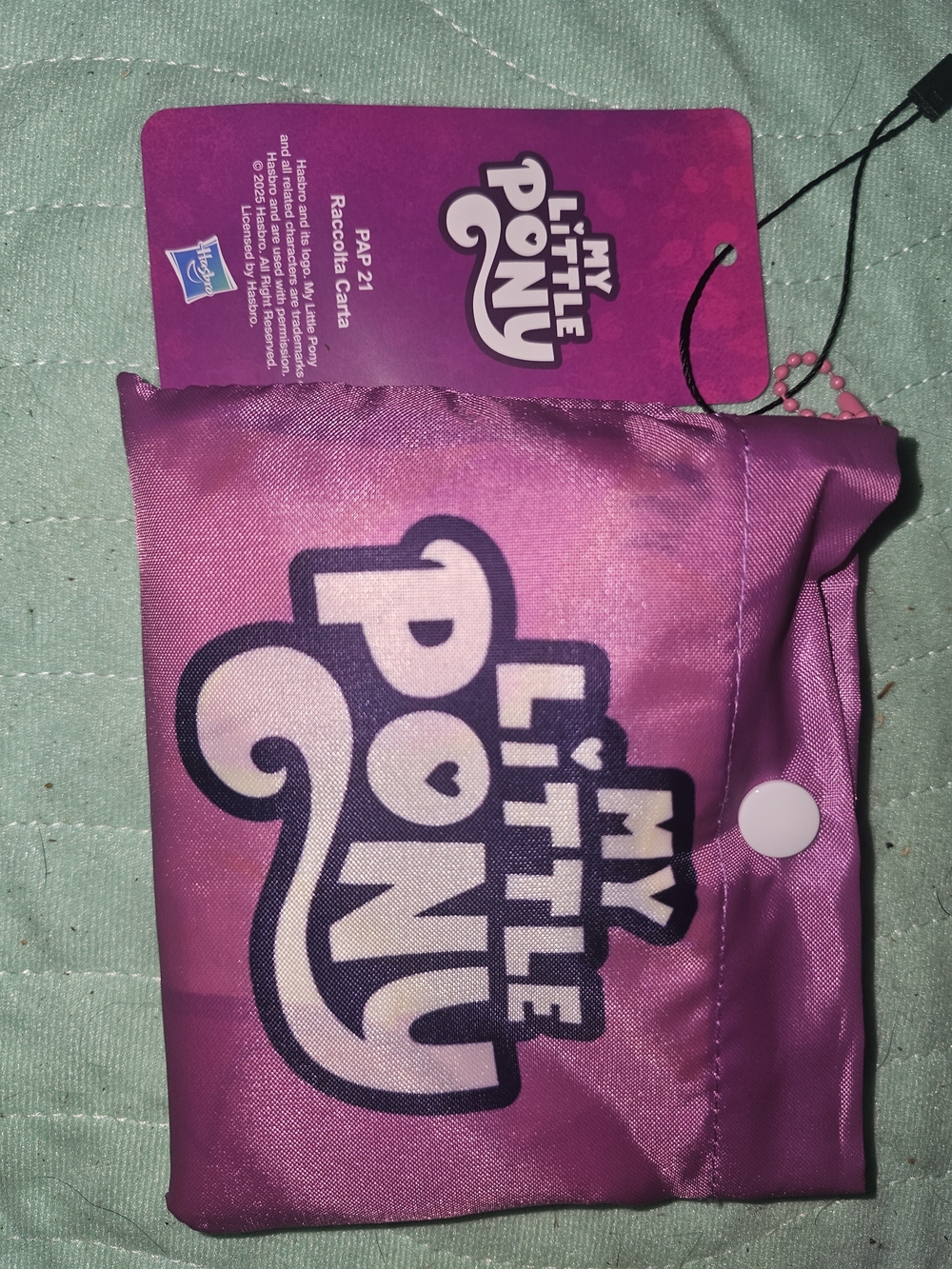 My Little Pony Pink Purple Foldable Tote Bag